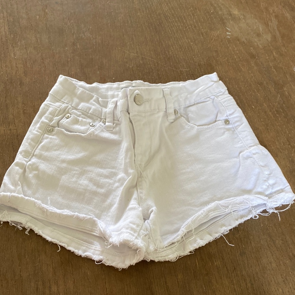 Tractor White Denim Cut Offs